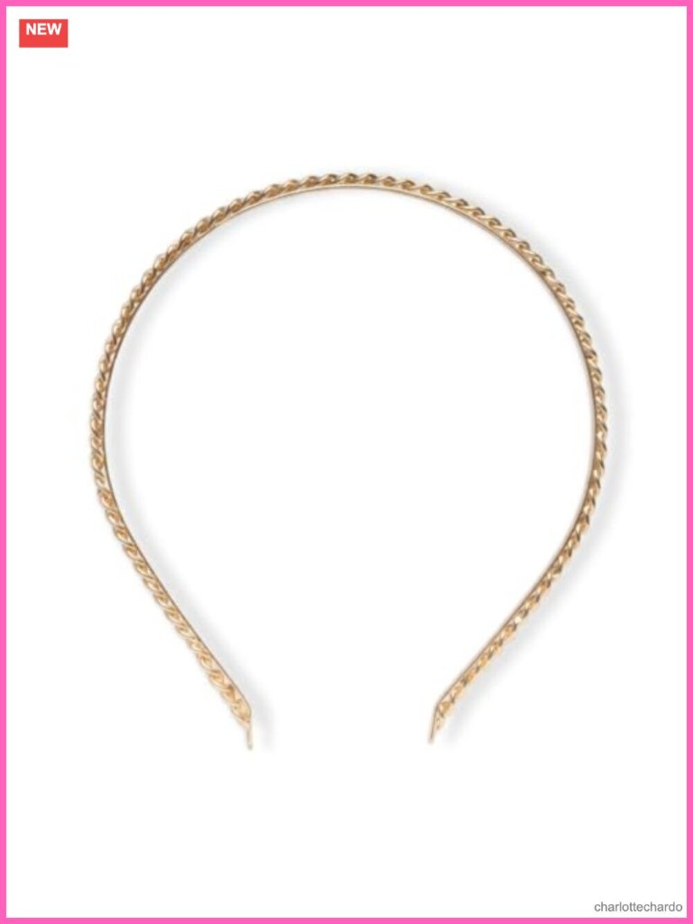 Gold Cable Chain Headband Slim Metal Hair Accessory